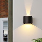cheap Outdoor Wall Lights-Outdoor/Indoor LED Wall Light 12W Double Light Source Waterproof Adjustable Luminous Angle Warm White/White Light Two-color Wall Lamp AC85-265V