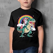 cheap Boy&#039;s 3D Animals-Boys 3D Dinosaur T shirt Short Sleeve 3D Print Summer Active Cute Cool Kids 3-12 Years School Daily