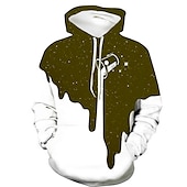 abordables Motif 3D-Homme Graphic Bloc de couleur Sweat à capuche Sweats à Capuche Sweat-shirt Sweat à capuche Sweat à capuche Capuche Décontractées 3D effet du quotidien Noir Jaune Designer