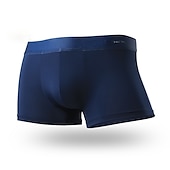 preiswerte Boxershorts für Herren-Herren 1 Packung Unterwäsche Grundlegendes Höschen Unterwäsche Boxer Slip Polyester Antibakteriell Auslaufsicher Buchstabe Mittlere Taillenlinie Schwarz Weiß