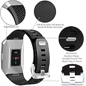 baratos Pulseiras de relógio Fitbit-Pulseiras de Relógio para Fitbit Ionic Silicone Substituição Alça Macio Respirável Pulseira Esportiva Pulseira