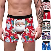 baratos Pijama de Natal-presente de Natal Boxer Curto Roupa Íntima Homens Natal Carnaval Baile de Máscaras Noite de Natal Natal Adulto Festa Natal