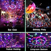 levne světla projektoru hvězdné galaxie-Mini DJ diskokoule párty stage světla vnitřní LED 7 barevných efektů projektor zařízení pro osvětlení scény s dálkovým ovládáním zvukově aktivované pro tanec dárek KTV bar narozeniny