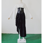 cheap Dresses-Medieval Ankle Length Dress Corset Movie / TV Theme Costumes Viking Outlander Fancy Dress Women&#039;s Celtic Pirate Fantasy Halloween Carnival Masquerade Party &amp; Evening LARP Ren Faire Teen Adults&#039; Dress