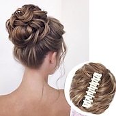 ieftine Meșe-Coc de păr dezordonat postă de păr pentru femei clip în gheare piese de păr chignon sintetice extensii de coc de păr ciufulit super lung ciufulite ondulate posturi ondulate pentru uzura zilnică