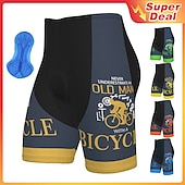 billiga Shorts, tights och byxor för män-Herr Cykelvägshorts Cykelshorts Vadderade cykelbyxor Cykel Shorts Vadderade shorts Bergscykling Vägcykling sporter Grafisk 3D Tablett Cykel Andningsfunktion Snabb tork Ljusblå Gul Polyester Elastan
