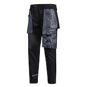 preiswerte Unterteile-Herren Wasserdichte Wanderhose Fleece-gefütterte Hose Softshellhosen Winter Außen Regular Fit warm Fleece-Futter Abnehmbares Vlies Atmungsaktiv Hosen / Regenhose Unten Dunkelgrau Schwarz / Orange
