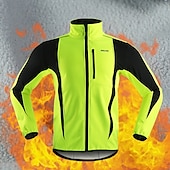 baratos Jaquetas e Gilets para homens-Arsuxeo Homens Jaqueta para Ciclismo Jaqueta Corta-Vento Casaco de lã Inverno Térmico / Quente A Prova de Vento Forro de Velocino Respirável Moto Jaqueta Ciclismo de Montanha Ciclismo de Estrada