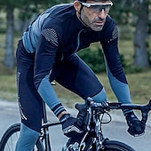 economico Maglie da uomo-Per uomo Maglia da Ciclismo Blocco di colori Manica Lunga Bicicletta Maglia Top con 3 tasche posteriori Mountain Bike MTB Ciclismo su strada Asciugatura Rapida Strisce Riflettenti Tasca Posteriore