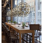 baratos Design de Globo-30 cm led pingente de luz led fogos de artifício e bola de faísca luminária de suspensão de teto globo de metal acabamentos pintados 110-120v 220-240v