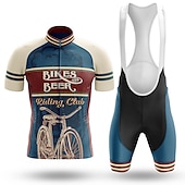 preiswerte Herrenbekleidungs-Sets-21Grams Herren Radtrikot mit Radhose kurz Trägern fahrradbekleidung set Radtrikot-Set Kurzarm MTB Mountain Rennrad Schwarz Grün Königsblau Oktoberfest-Bier Fahhrad 3D-Pad Atmungsaktiv Rasche
