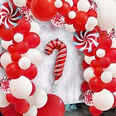 economico i migliori regali di natale-decorazione festa a tema natalizio palloncino pacchetto fai da te ghirlanda arco bastoncino di zucchero palloncino in alluminio