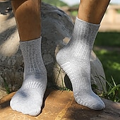 お買い得  スポーツソックス-男性用 女性用 ハイキングソックス スキーソックス スポーツソックス 冬 アウトドア 防風 ウォーム 高通気性 速乾性 靴下 純色 メリノウール ブラック ライトグレー グレー のために 狩猟 スキー 釣り