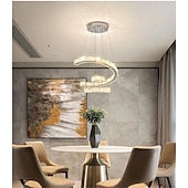 رخيصةأون نجف-3-ring led عاكسة للضوء pandent ضوء كريستال تصميم دائرة الثريا الفولاذ المقاوم للصدأ طبقات النمط الفني النمط الرسمي مطلي بالكهرباء الفنية led 110-240v