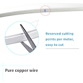 cheap Neon LED Lights-Waterproof LED Neon Tube 30M 25M 20M 15M 10M 5M 3M 2M 1M AC 220V-240V SMD 2835 Flexible Neon Strip Single Color for Outdoor Decorative Lighting