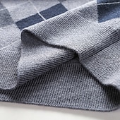 voordelige pullover voor heren-Voor heren Trui Trui vest Herenkleding Truien Stoppen Geribd breien Gebreid Kleurenblok V-hals Modern eigentijds Vrije tijd Werk Alledaagse kleding Kleding Mouwloos Winter Lente &amp; Herfst Kameel Wijn