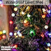 cheap Plug String Lights-Elegant Wedding Party Reception String Lights – 10M/5M, 250/500 LEDs Firecracker &amp; Mini Ball Fairy Lights, 8 Modes, Outdoor Xmas Garland for Home Decor