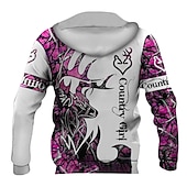 economico Pattern 3D-Per uomo Grafico Animale Blocco di colori Felpa con Cappuccio Felpe con cappuccio Felpa Streetwear Designer Casual Grande e Alto Manica Lunga Con Cappuccio Sport &amp; Outdoor Quotidiano Rosa Rosso Verde