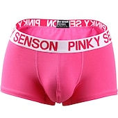 preiswerte Boxershorts für Herren-Herren 3 Pack Unterwäsche Unterwäsche Boxer Slip Polyester-Baumwoll-Gemische Waschbar Komfortabel Buchstabe Tiefe Hüfthöhe Schwarz Weiß