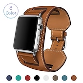 cheap Apple Watch Bands-Genuine Leather Smart Watch Band Compatible with Apple iWatch 49mm 45mm 44mm 42mm 41mm 40mm 38mm Sreies Ultra SE 8 7 6 5 4 3 2 1 for Smartwatch Strap Wristband Women Luxury Bracelet