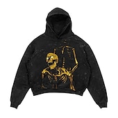 cheap Horror-Punk Gothic Skeleton Skull Hoodie Skull Front Pocket Graphic For Couple&#039;s Men&#039;s Women&#039;s Adults&#039; Masquerade 3D Print Casual Daily