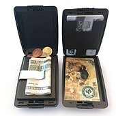economico porta carte e custodie-Portafoglio portacarte di credito da scrivania portacarte da visita custodia portacarte in acciaio inox plastica ABS portacarte per donne uomini