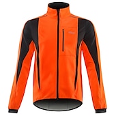 baratos Jaquetas e Gilets para homens-Arsuxeo Homens Jaqueta para Ciclismo Jaqueta Corta-Vento Casaco de lã Inverno Térmico / Quente A Prova de Vento Forro de Velocino Respirável Moto Jaqueta Ciclismo de Montanha Ciclismo de Estrada
