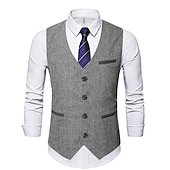 お買い得  ブレザーとウエストコート-レトリ／ヴィンテージ 20代の轟音 1920年代風 ベスト チョッキ 紳士 キングスマン 男性用 マスカレード パーティー／フォーマル バチェロレッテパーティー 成人 チョッキ
