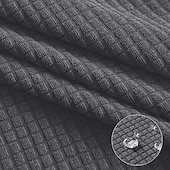 ieftine husa de canapea-husă canapea extensibilă rezistentă la apă husă canapea visiniu elastică 1 bucată husă canapea fără brațe protector mobilă moale cu fund elastic pentru copii, spandex jacquard carouri mici