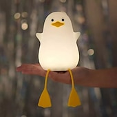 economico Lucine notturne per bambini e neonati-anatra ha condotto le luci notturne simpatica lampada in silicone ricaricabile usb sensore di temporizzazione lampada da comodino per camera da letto regalo per bambini