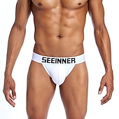 economico Slip, boxer ed intimo Uomo-Per uomo 1 confezione Mutandine di base Slip Cotone Antiparassitario A prova di perdita Alfabetico Vita normale Nero Bianco