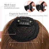 voordelige Pony-pony haar clip in extensions natuurlijke pony pony clip-on front nette platte knal een stuk lang steil haarstukje voor vrouwen
