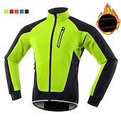 economico Giacche e gilet da uomo-Arsuxeo Per uomo Giacca da ciclismo Giacca in pile Inverno Tenere al caldo Antivento Fodera di vello Traspirante Bicicletta Giacca Giacche a vento Ciclismo da montagna Cicismo su strada Bici da città