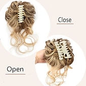 ieftine Meșe-Coc de păr dezordonat postă de păr pentru femei clip în gheare piese de păr chignon sintetice extensii de coc de păr ciufulit super lung ciufulite ondulate posturi ondulate pentru uzura zilnică