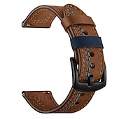 baratos Pulseiras de relógio Samsung-Pulseiras de Relógio para Samsung Watch 3 45mm, Galaxy Wacth 46mm, Gear S3 Classic / Frontier, Gear 2 Neo Live Couro Legitimo Substituição Alça 22mm Luxo Ajustável Pulseira