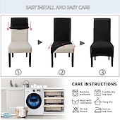cheap Dining Chair Cover-Dining Chair Covers Water Repellent Stretch High Back Dining Chair Cover Slipcover Spandex Chair Seat Covers with Elastic Band for Wedding,1 Pcs