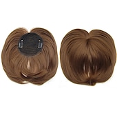 cheap Bangs-White Hair Extensions for Women Invisible Toupee Thinning Hair Extensions Wig Hairpiece Thick Top Hair Pieces