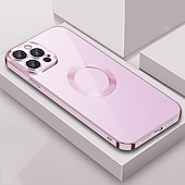 billige iPhone-etuier-Telefontrekk iPhone 15 Pro Max Plus iPhone 14 13 12 11 Pro Max Plus med Magsafe Kamera Linsebeskytter Støtsikker Solid Farge TPU