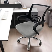 preiswerte Bürostuhlbezug-Bezug für Computer-Bürostuhl Stretch drehbar Gaming-Sitz Schonbezug Jacquard grau grün blau khaki Uni einfarbig weich strapazierfähig waschbar