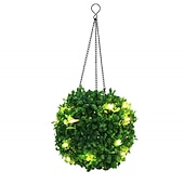 preiswerte Außenwandleuchten-LED Außenwandleuchte Solarlampen Hof, dekorative Simulation, Graskugel-Kronleuchterlampe für Rasen, Garten, Urlaubsdekoration, Beleuchtung, Durchmesser 14 cm
