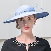 billige Partyhatter-Modedesign Elegant Hatter med Fjær 1PC Bryllup  Fest  Kveld Hodepryd å imponere Hatter Race Day Kjole