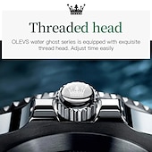 economico Orologi al quarzo-OLEVS Orologi Al Quarzo da Uomo Top Brand Lusso Business Impermeabile Luminosa Grande Cassa Orologi da Polso Sportivi in Acciaio Inossidabile
