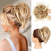 abordables Chignons-ébouriffé chignon désordonné chignon postiche extension de cheveux queue de cheval avec élastique élastique chignon queue de cheval postiche extensions de cheveux synthétiques chouchous queue de