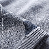 voordelige pullover voor heren-Voor heren Trui Trui vest Herenkleding Truien Stoppen Geribd breien Gebreid Kleurenblok V-hals Modern eigentijds Vrije tijd Werk Alledaagse kleding Kleding Mouwloos Winter Lente &amp; Herfst Kameel Wijn