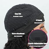 economico Parrucche di altissima qualità-parrucca fascia capelli umani per donne nere parrucche ricci crespi capelli umani glueless parrucche fascia corta ricci