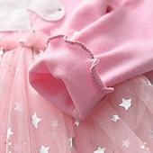 halpa Yksisarvismekot-Lapset Vähän Tyttöjen Mekko Hevonen Piirretty Tähti Eläin Tyllimekko Kausaliteetti Paljetti Tilkkutäkki Purppura Punastuvan vaaleanpunainen Puuvilla Polvipituinen Pitkähihainen Aktiivinen Perus Mekot