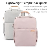 baratos Bolsas, estojos e luvas para laptop-mochilas para laptop 14 15,6 polegadas compatíveis com macbook air pro, hp, dell, lenovo, asus, acer, chromebook notebook à prova d&#039;água poliéster à prova de choque cor sólida para viagens, presente