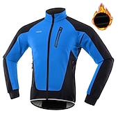 economico Giacche e gilet da uomo-Arsuxeo Per uomo Giacca da ciclismo Giacca in pile Inverno Tenere al caldo Antivento Fodera di vello Traspirante Bicicletta Giacca Giacche a vento Ciclismo da montagna Cicismo su strada Bici da città
