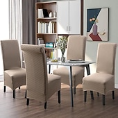 cheap Dining Chair Cover-Dining Chair Covers Water Repellent Stretch High Back Dining Chair Cover Slipcover Spandex Chair Seat Covers with Elastic Band for Wedding,1 Pcs