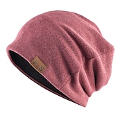 cheap Beanie Hat-Men&#039;s Beanie Hat Black Red Cotton Mesh Knitted Modern Contemporary Daily Wear Vacation Solid / Plain Color Lightweight Materials Convenient